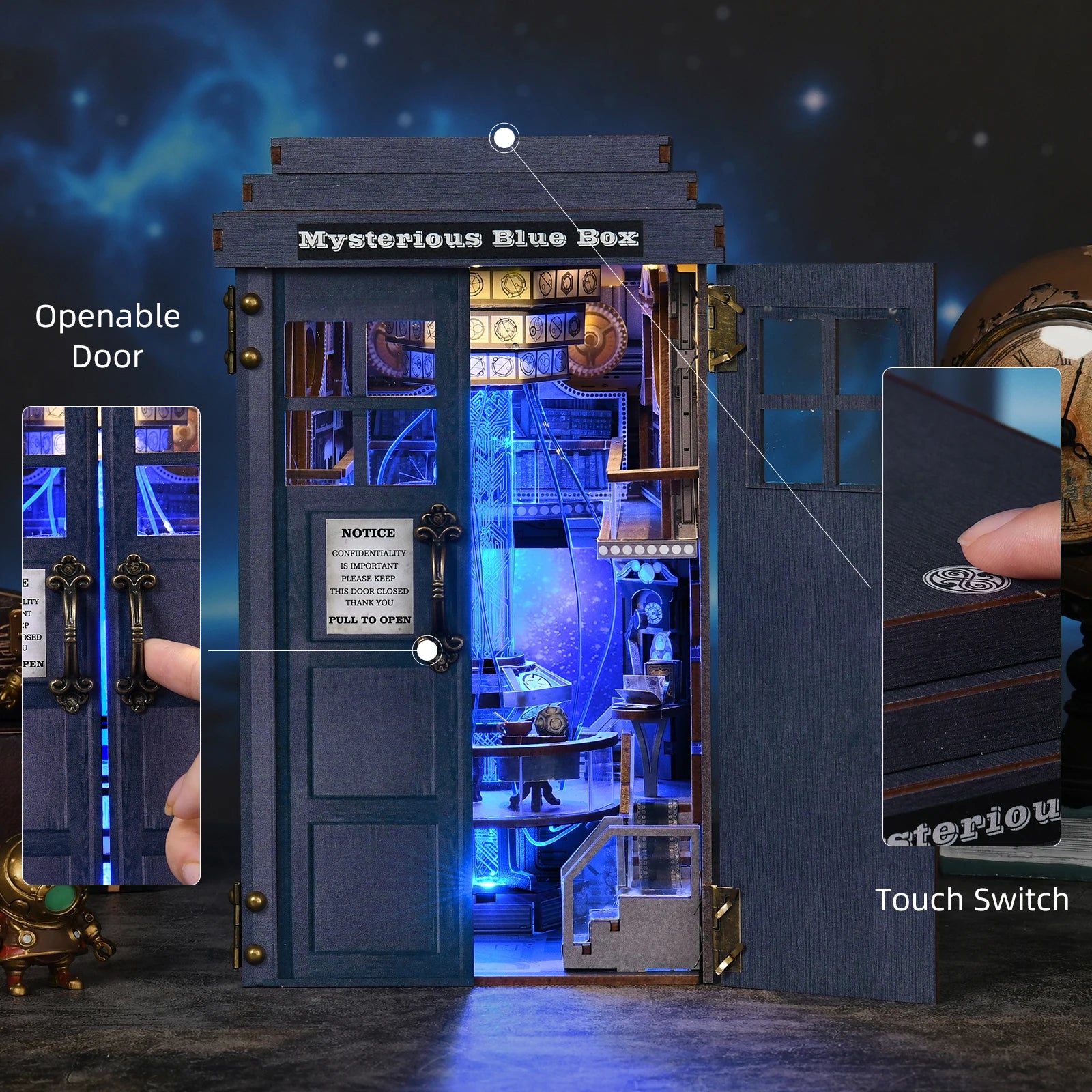 Doctor Who DIY Book Nook Kit - Mysterious Blue Box   