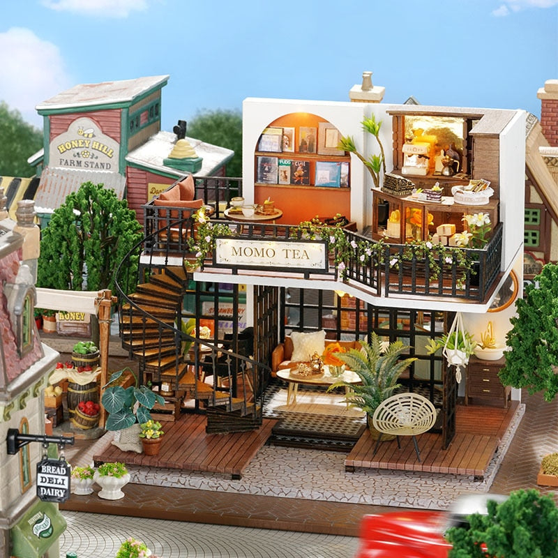 Forest Tea Shop DIY Dollhouse Kit