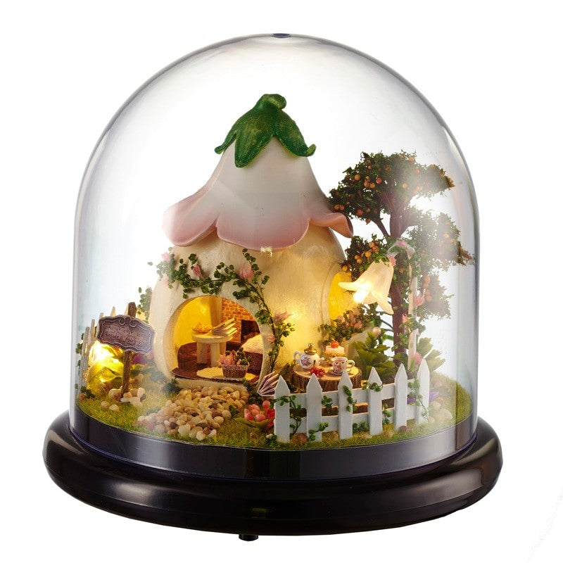 Happy Rabbit Glass Ball DIY Dollhouse Kit