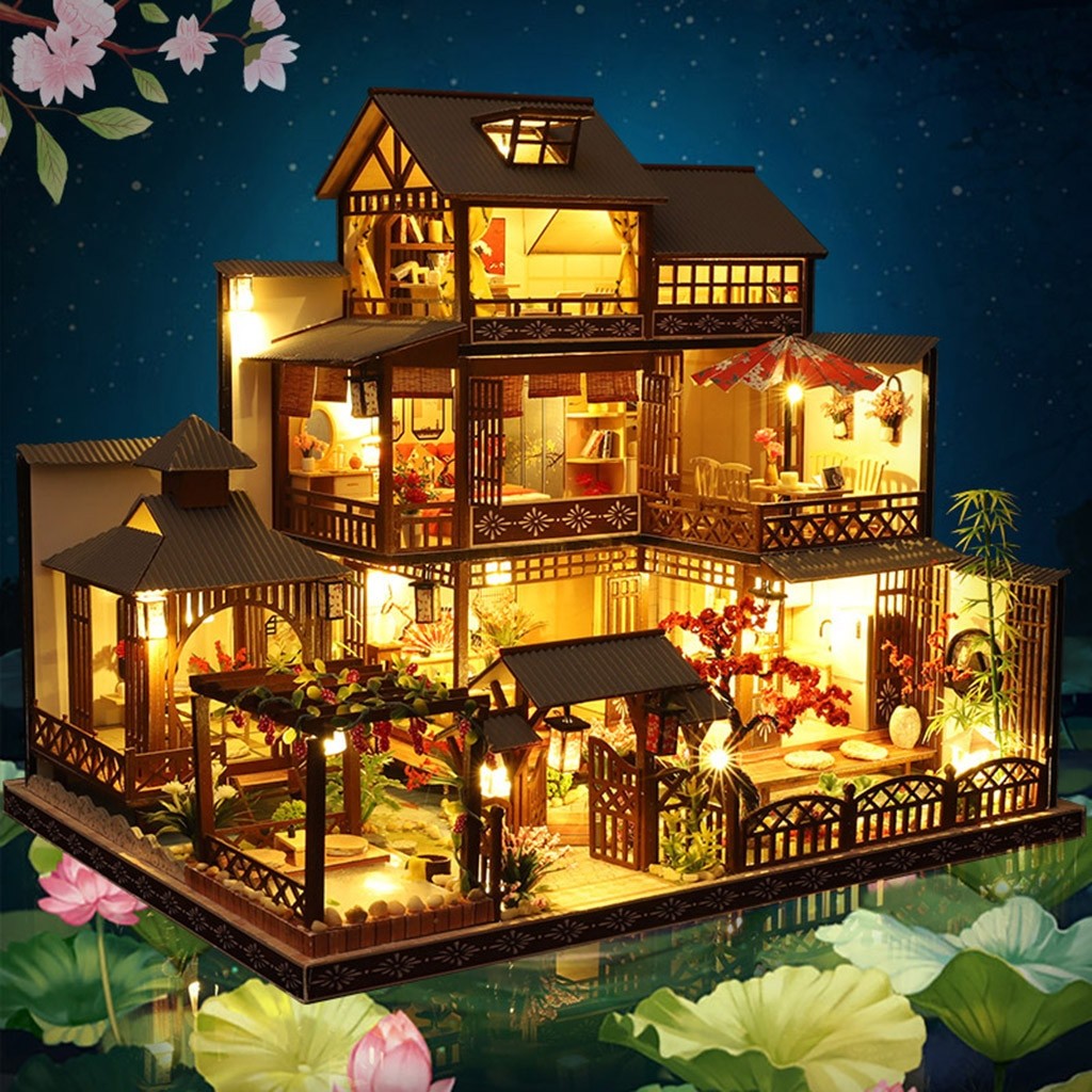 Japanese Style Dollhouses Enchanted Collection Book Nook Kit