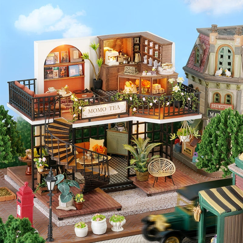 Forest Tea Shop DIY Dollhouse Kit