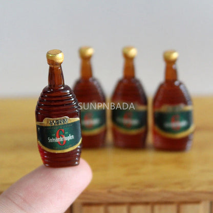 1/6 Scale Wine & Whisky Bottle Set for & BJD miniature – finished result