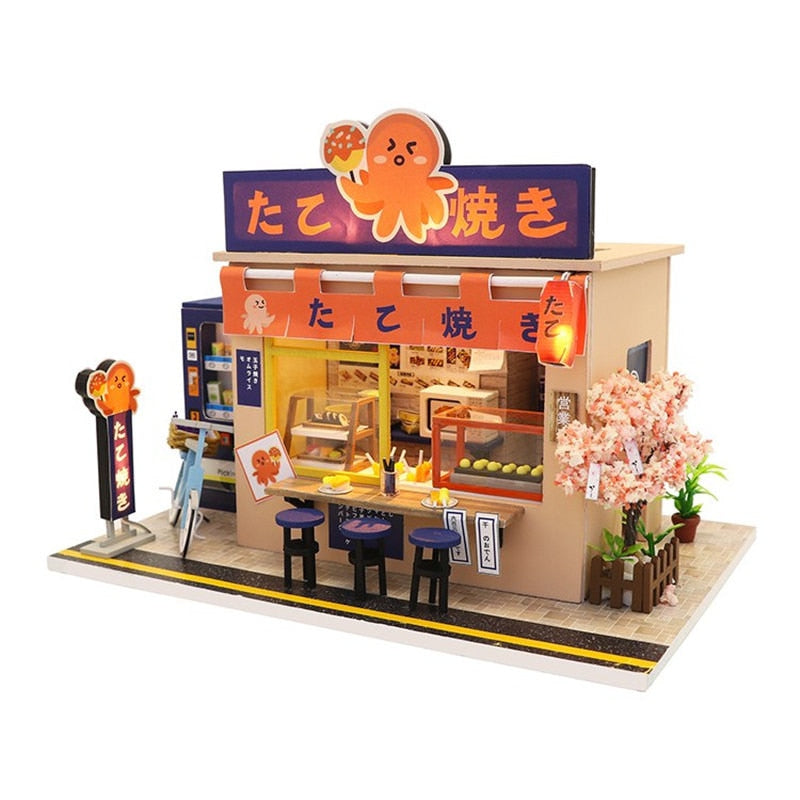 Japanese Style Snack Bar DIY Dollhouse Kit