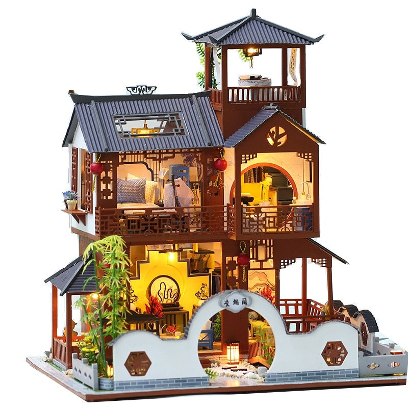 Lingyan Pavilion DIY Miniature House Kit - Mycutebee