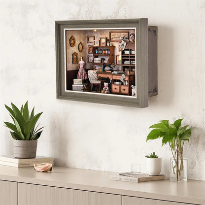 Lily Sewing Shop Miniature with LED Lights   