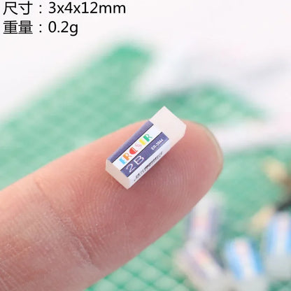 Mini Eraser Set – 1:12 Scale Dollhouse School Supplies   