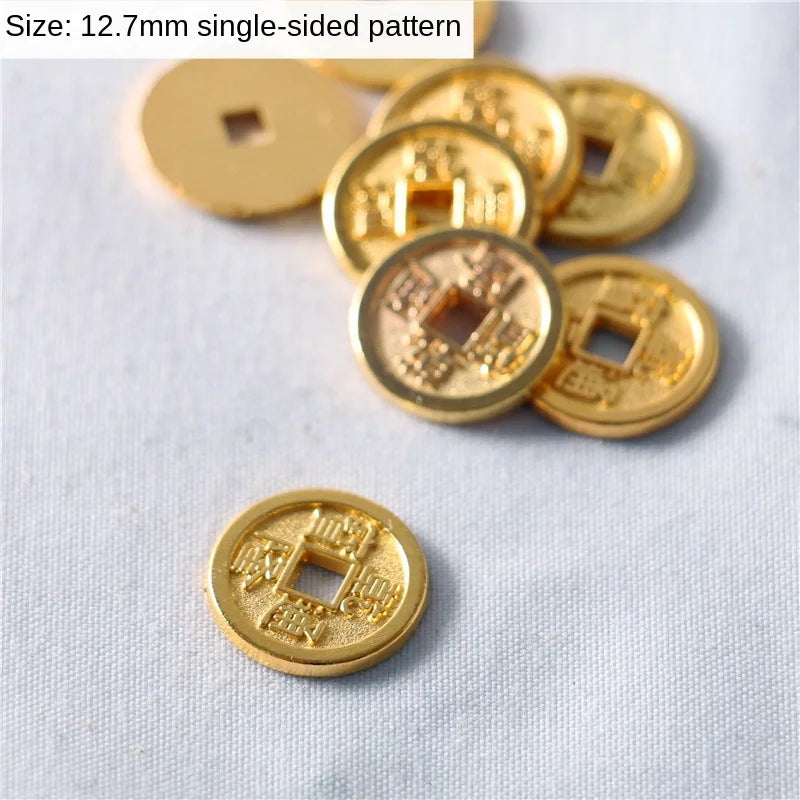 Mini Gold Bar & Coin Set – 5pcs Dollhouse Props   