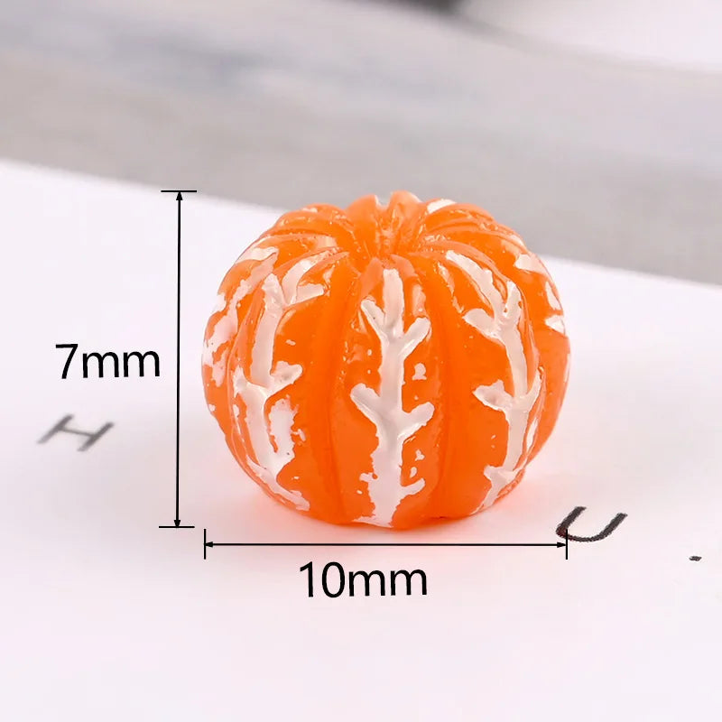 Mini Resin Orange Charms – Flatback DIY Craft (10pcs)   