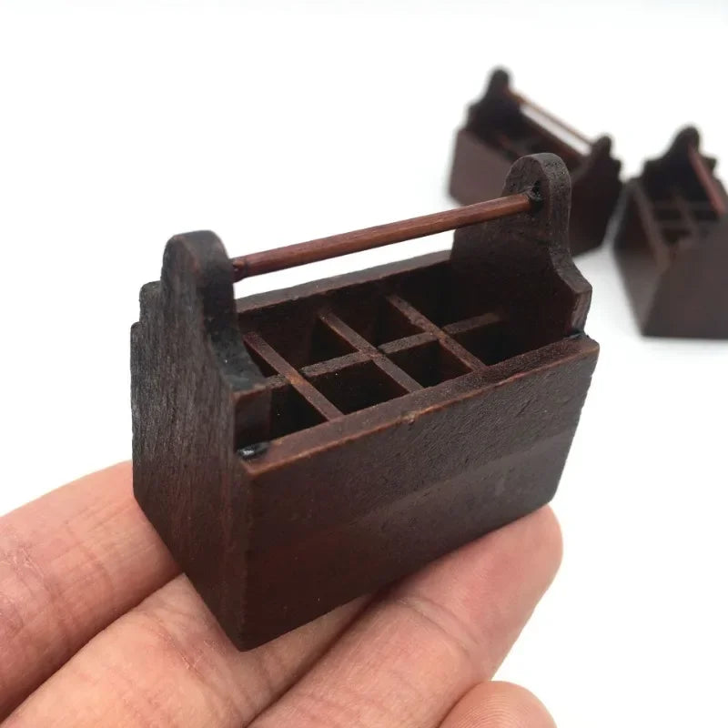 Mini Toolbox with Tools – 1:12 Scale Dollhouse Repair Set   