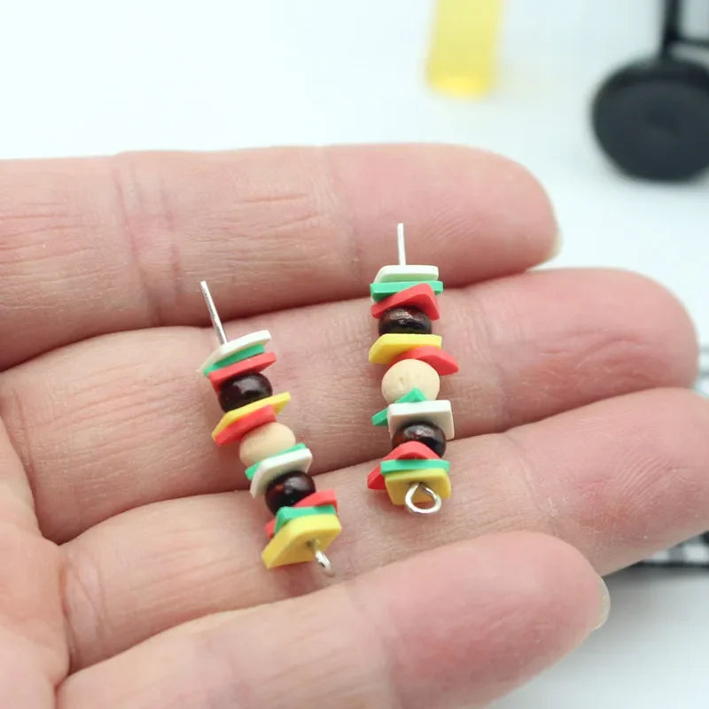 Miniature BBQ Grill Set 1:12 Scale Dollhouse Decor   