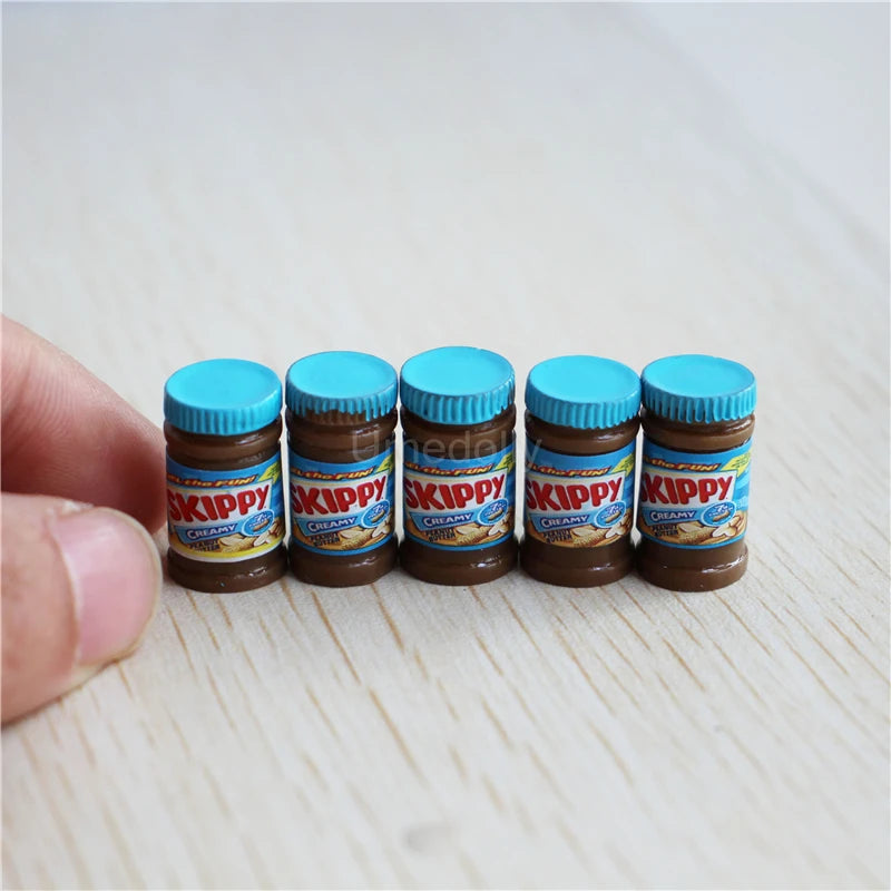 Miniature Branded Spread Bottle Set (5PCS) – 1/6 & 1/12 Scale   