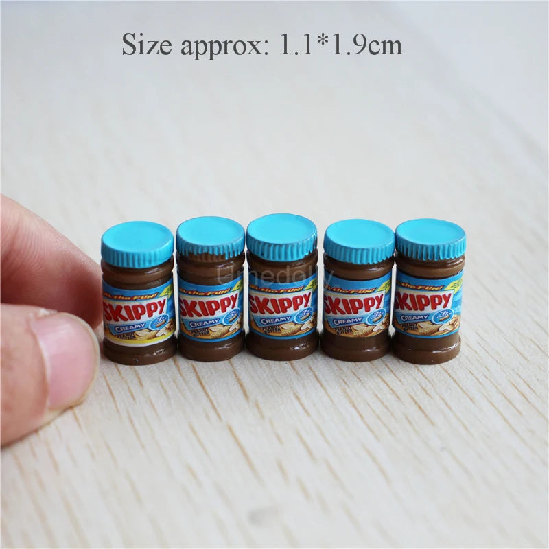 Miniature Branded Spread Bottle Set (5PCS) – 1/6 & 1/12 Scale   