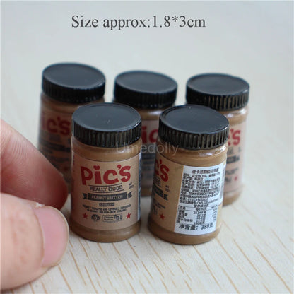 Miniature Branded Spread Bottle Set (5PCS) – 1/6 & 1/12 Scale   