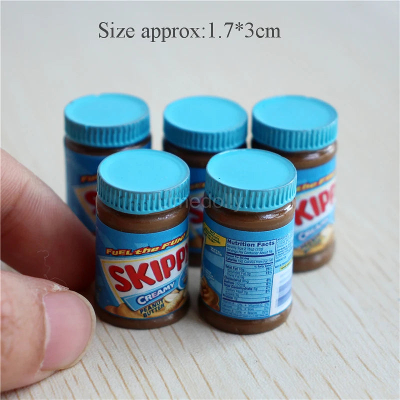 Miniature Branded Spread Bottle Set (5PCS) – 1/6 & 1/12 Scale   