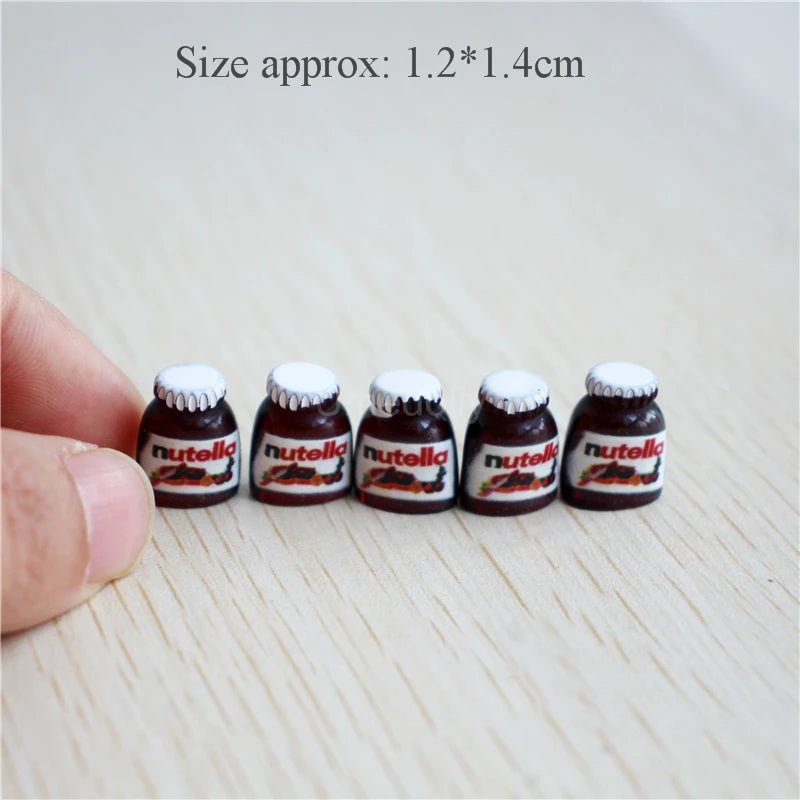 Miniature Branded Spread Bottle Set (5PCS) – 1/6 & 1/12 Scale   