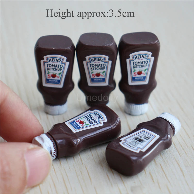 Miniature Branded Spread Bottle Set (5PCS) – 1/6 & 1/12 Scale   