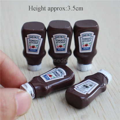 Miniature Branded Spread Bottle Set (5PCS) – 1/6 & 1/12 Scale   