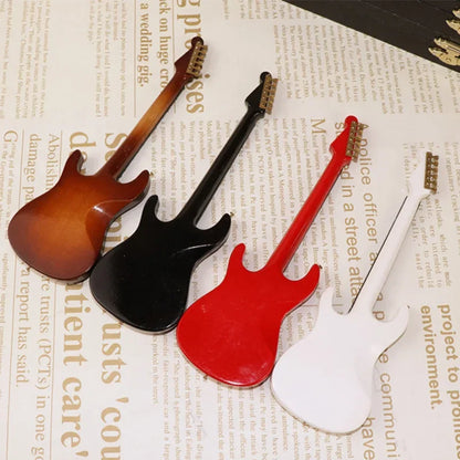 Miniature Electric Guitar Model with Stand and Case   