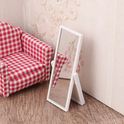 Miniature Full-Length Mirror for 1:12 Dollhouse   