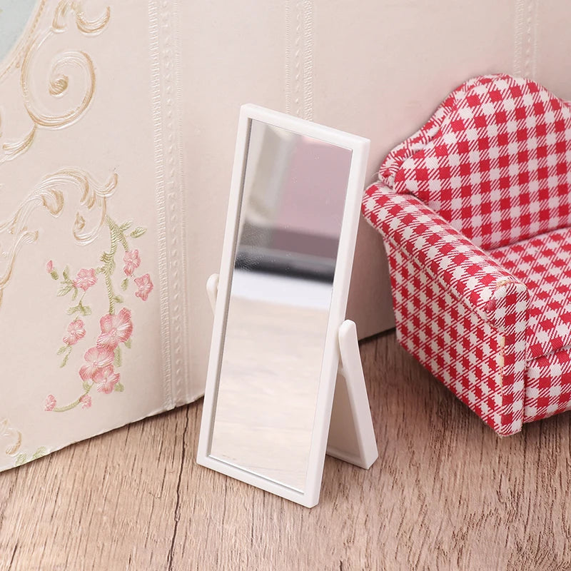 Miniature Full-Length Mirror for 1:12 Dollhouse   