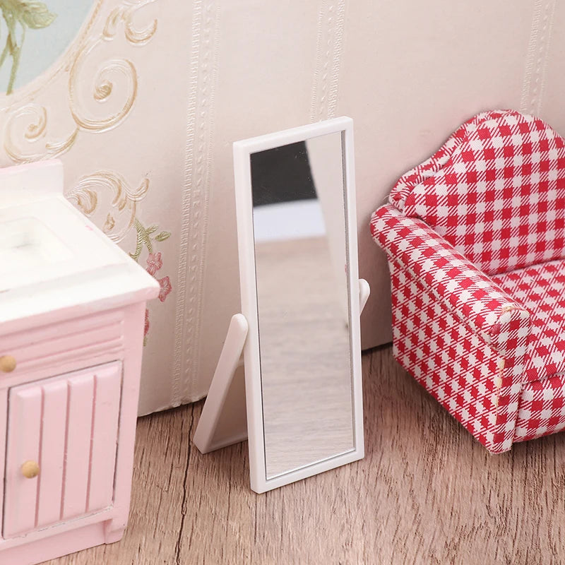 Miniature Full-Length Mirror for 1:12 Dollhouse   
