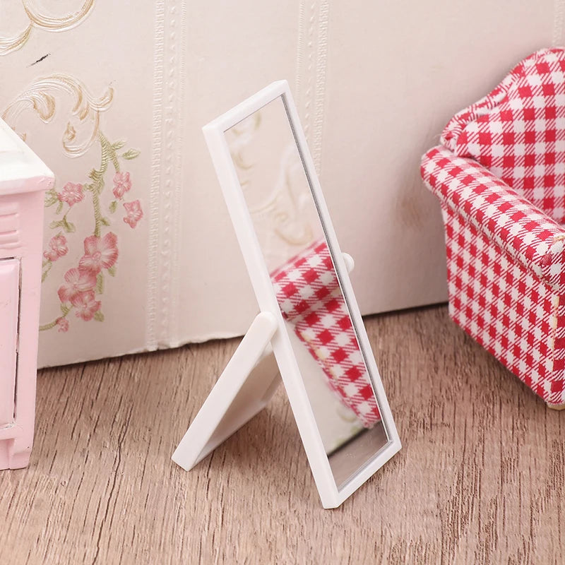 Miniature Full-Length Mirror for 1:12 Dollhouse   