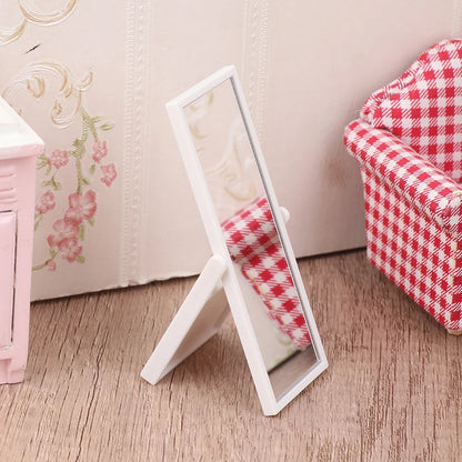 Miniature Full-Length Mirror for 1:12 Dollhouse   
