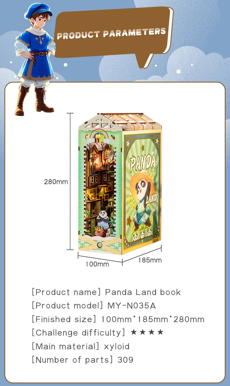 Panda Land Series DIY Book Nook Kit