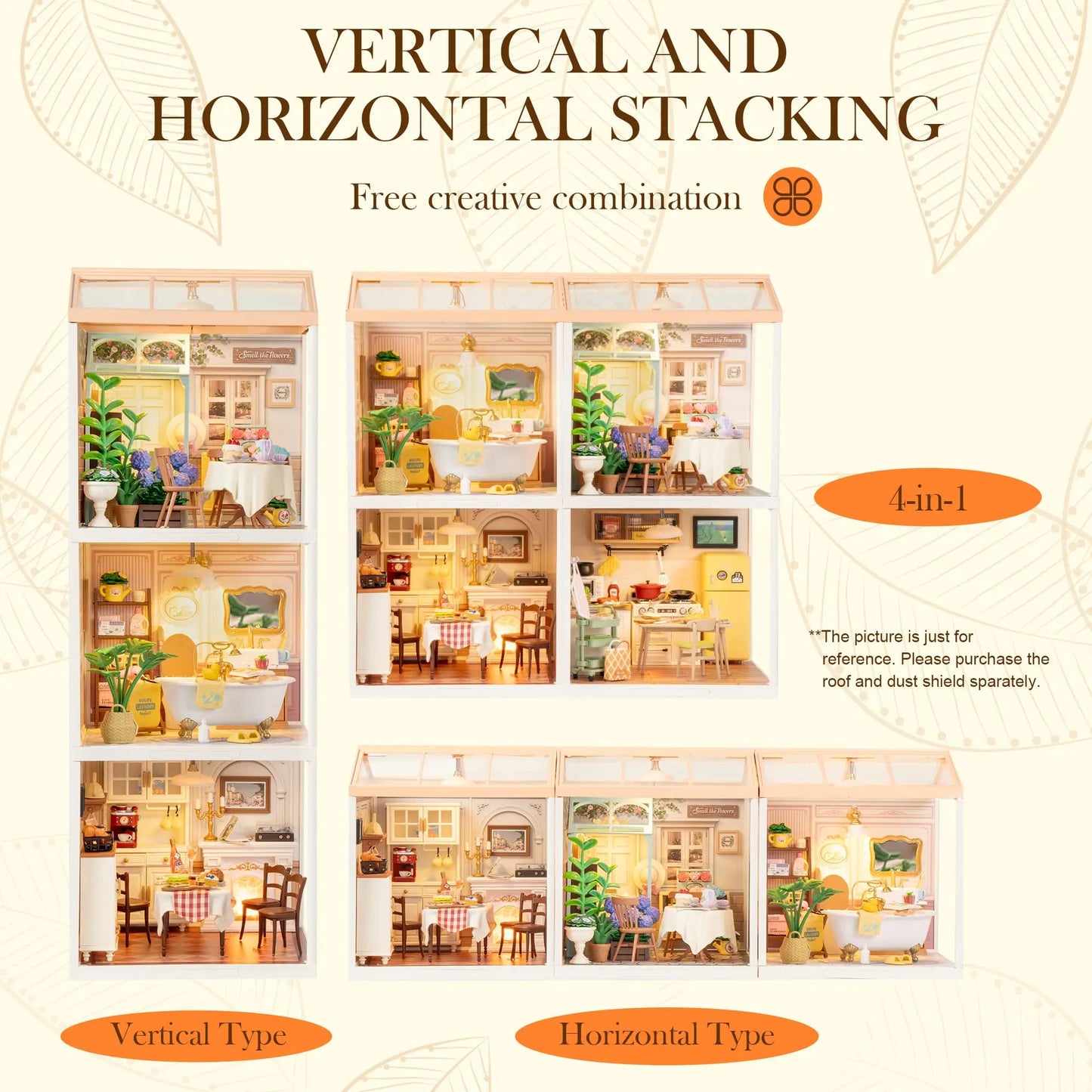 Warm Dining Room, Creative miniature house kit – building process