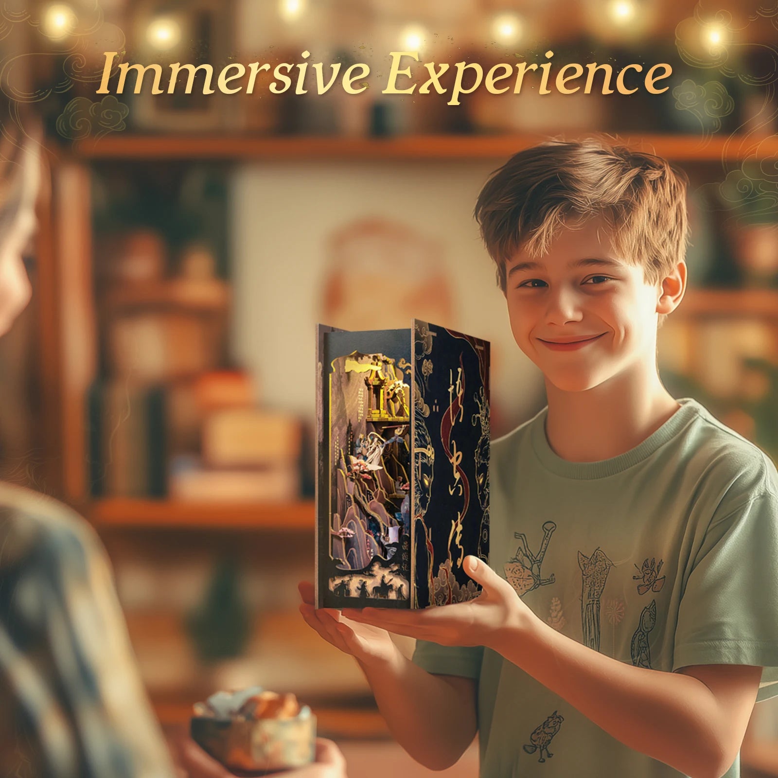 Chinese Style Courtyard DIY Book Nook Kit - Finished Display