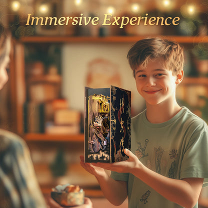 Chinese Style Courtyard DIY Book Nook Kit - Finished Display