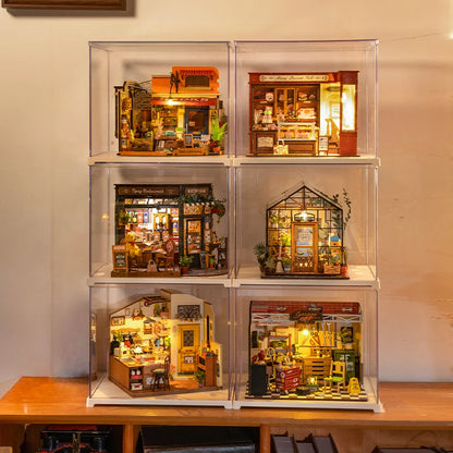 Honey Dessert Talk Miniature Wooden House 3d wooden puzzle – display setup