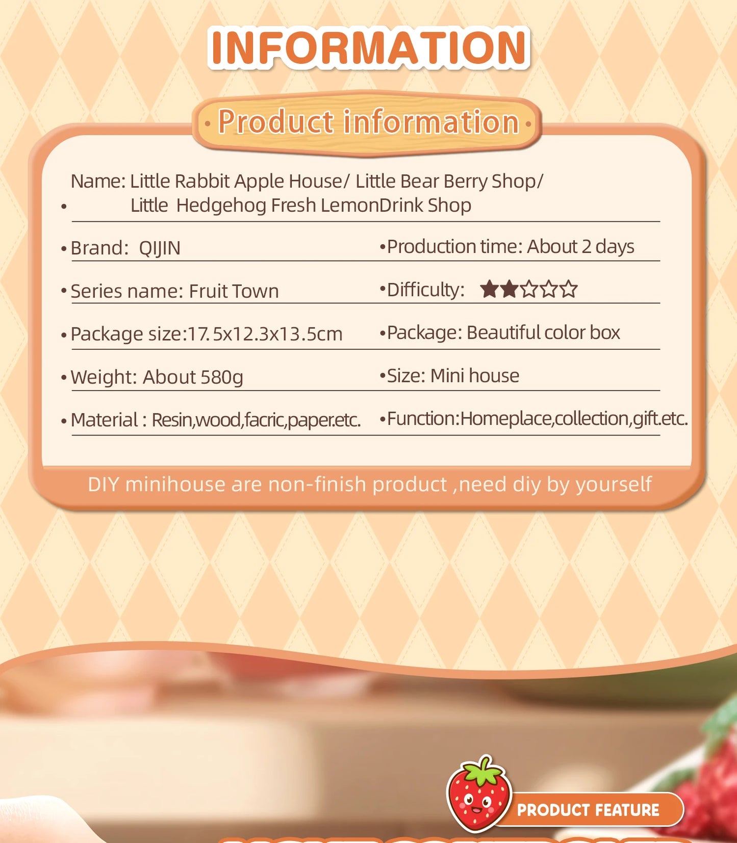 Wooden Miniature Furniture miniature house kit – finished result