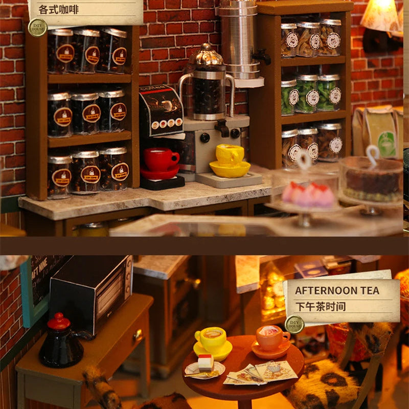 Central Perk Cafe DIY Miniature House Kit - Size Reference