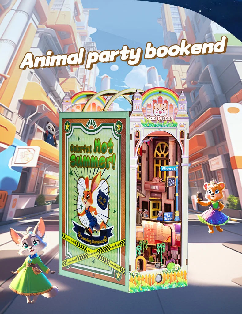 Panda Land Series DIY Book Nook Kit - Close-up Details