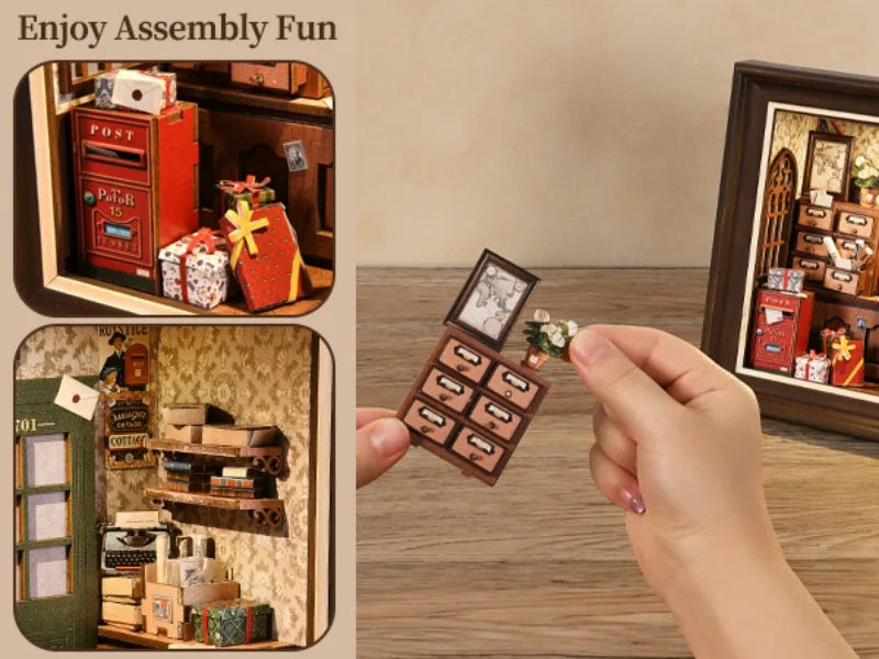 Lily Sewing Studio DIY Book Nook Kit - Finished Display