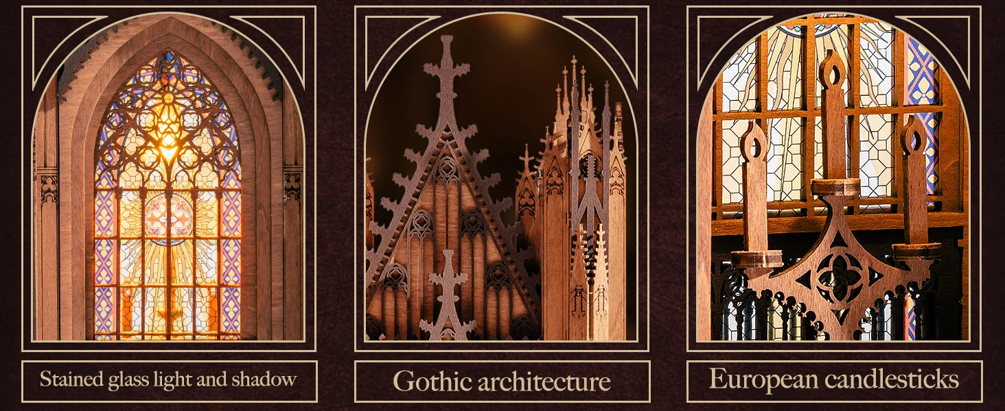 Tg Series Gothic Architecture Building 3 book nook kit – display setup