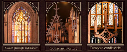 Tg Series Gothic Architecture Building 3 book nook kit – display setup