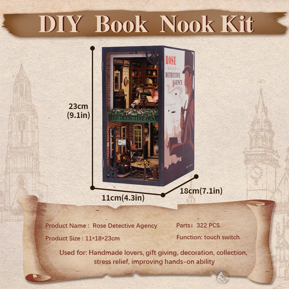Rose Detective Agency DIY Book Nook Kit