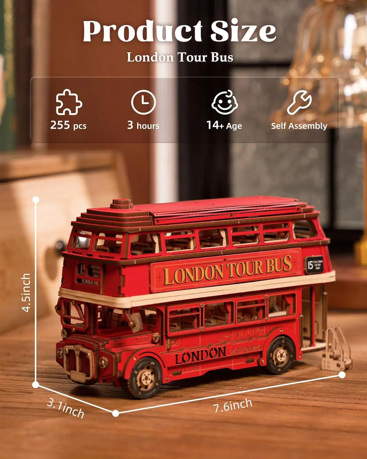 London Tour Bus DIY Miniature House Kit - View 15 of 15
