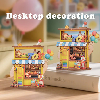 Toy Store Corner DIY Miniature House Kit - LED Lighting Feature