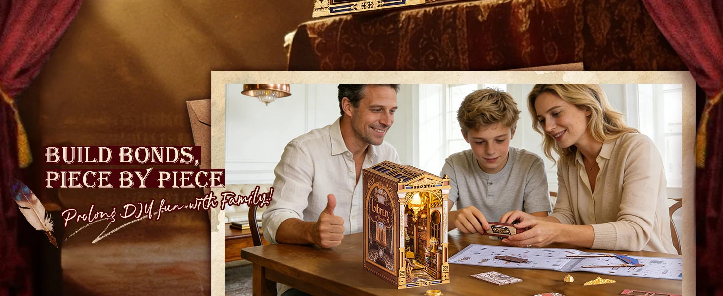 Library of Wonders book nook kit – side angle