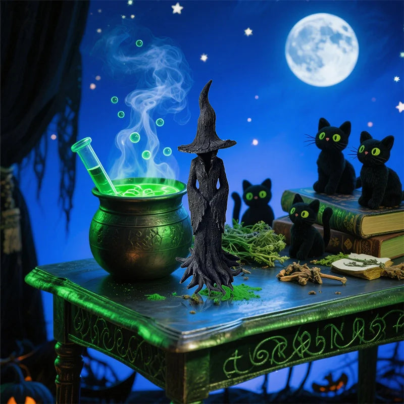 Gothic Ghost Witch Statue book nook kit – display setup
