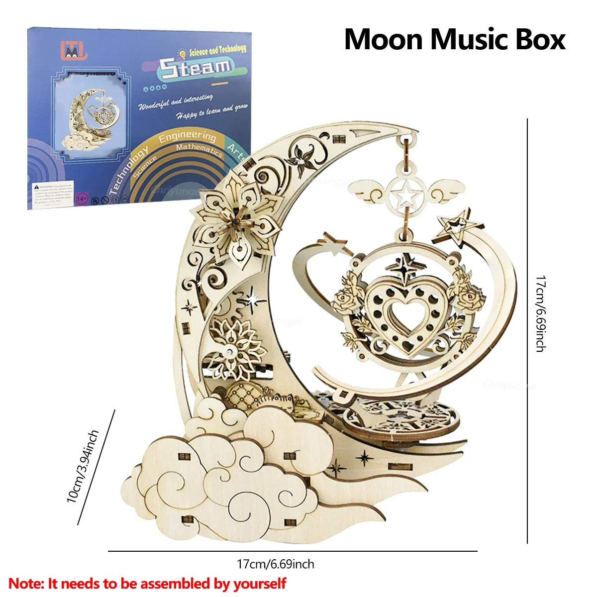 Moon Star Model Rotating 3d wooden puzzle – view 12