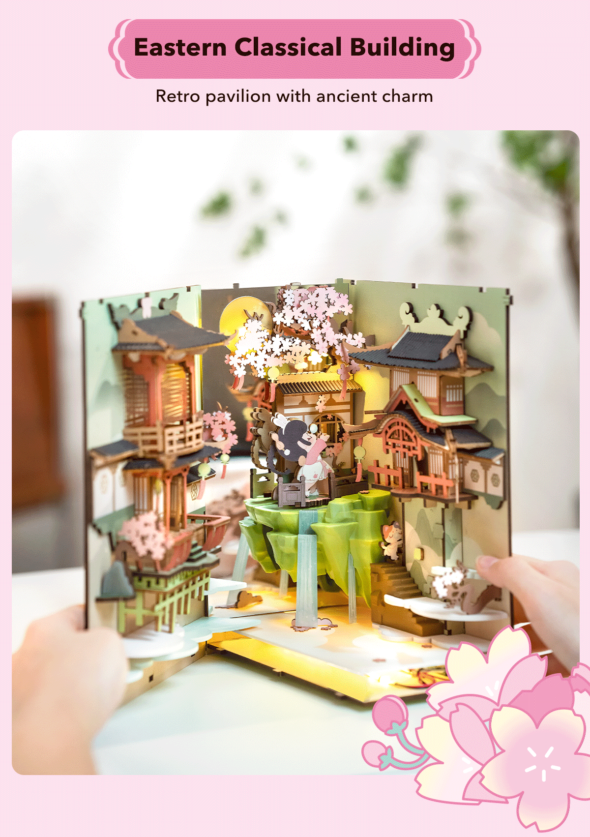 Rolife Falling Sakura Book Nook Kit
Step