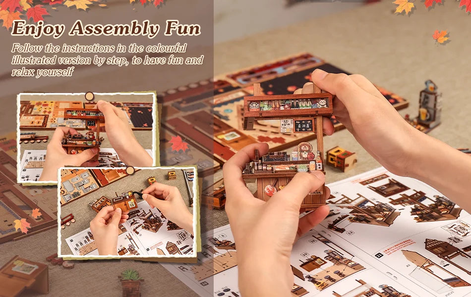 Miniature Bookshelf Insert Wooden book nook kit – view 37