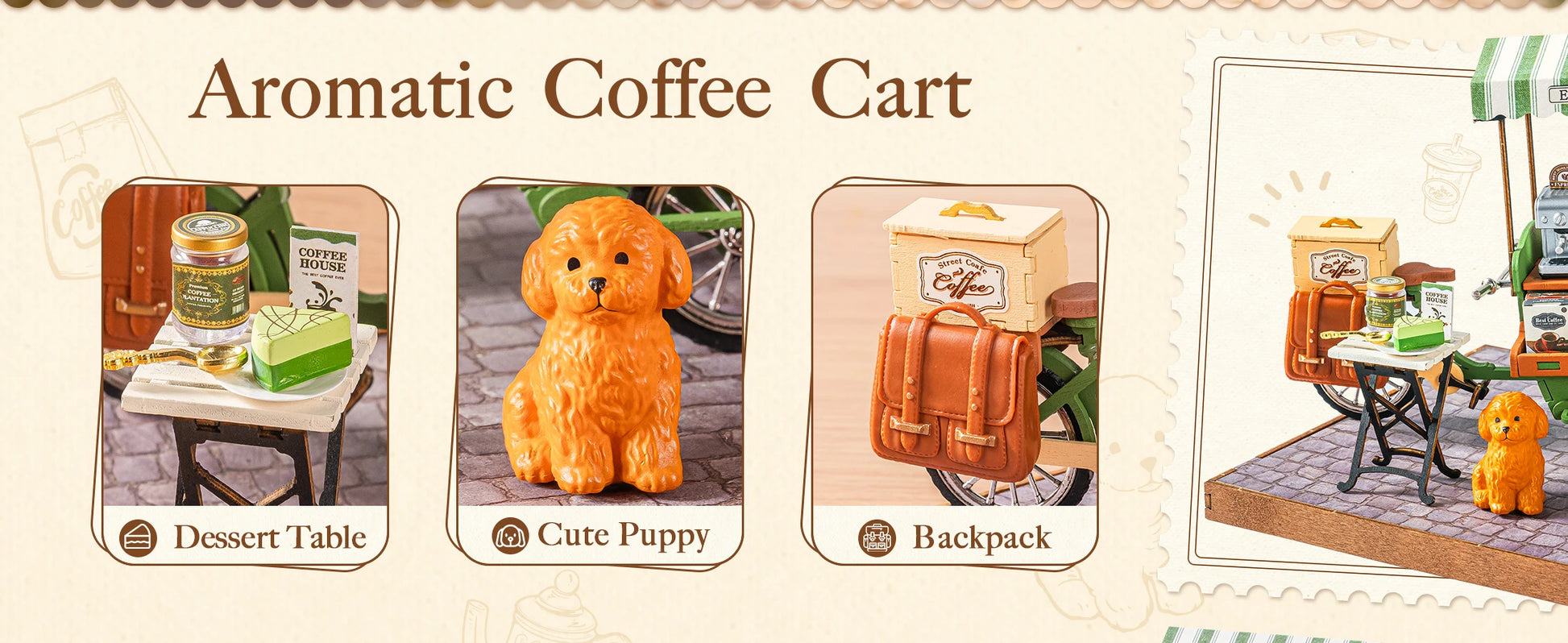 Vienna Bookstore Foldable 2 Story European miniature house kit – view 14