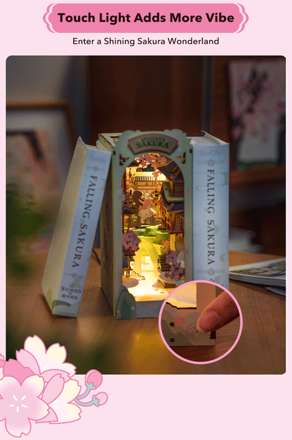 Rolife Falling Sakura Book Nook Kit
Step