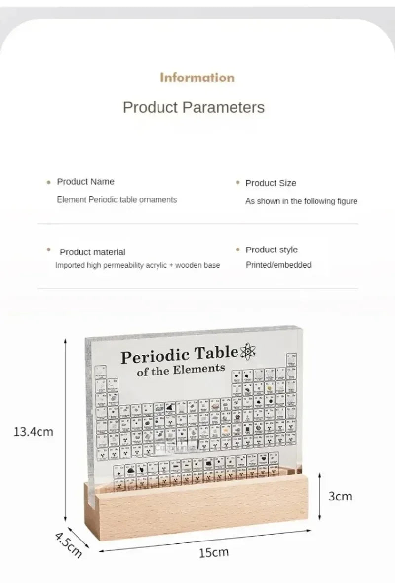 Periodic Table Acrylic Display book nook kit – finished result
