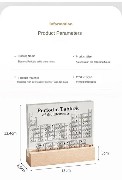 Periodic Table Acrylic Display book nook kit – finished result
